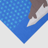 Cute Kerstmis Walrus en Snowflakes Tissuepapier (Detail)