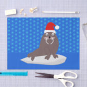 Cute Kerstmis Walrus en Snowflakes Tissuepapier (Craft)