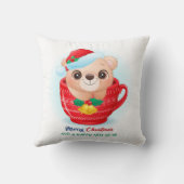 Cute Kerstmis Waterverf Baby Nursery Kussen (Achterkant)