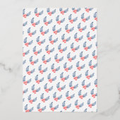 Cute Kerstmis Waterverf Script Holiday Party Folie Uitnodiging (Achterkant)