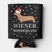 Cute Kerstmis Wiener Wonderland Dachshund Holiday Blikjeskoeler (Voorkant)
