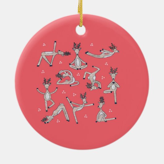 Cute Kerstmis Yoda Deer Ornament (Achterkant)