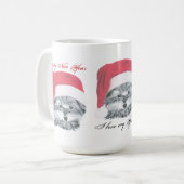 Cute Kerstmis Yorkie Dog Mok (Voorkant links)