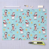 Cute Kerstmis Zebra Chic Modern Tissuepapier (Craft)