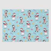 Cute Kerstmis Zebra Chic Modern Tissuepapier (Voorkant)