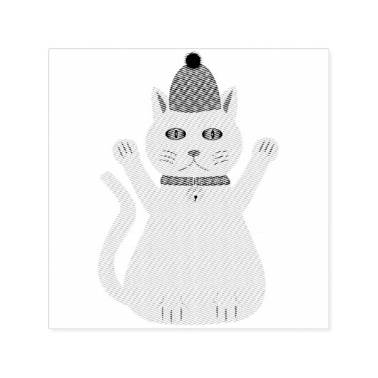 Cute Kerstmis Zelfinktende Stempel (Design)