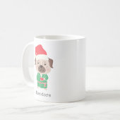 Cute Kerstmorning Coffee Bulldog Koffiemok (Voorkant links)
