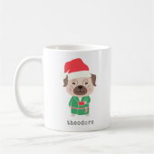 Cute Kerstmorning Coffee Bulldog Koffiemok (Links)