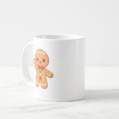 Cute Kerstmug van Gemberkoek Koffiemok (Voorkant links)