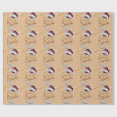 Cute Kerstmuts Cadeaupapier (Vlak)