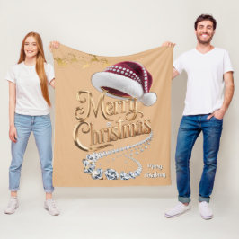 Cute Kerstmuts Fleece Deken