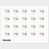 Cute Kerstmuts Klassieke Ronde Sticker (Vel)