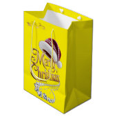 Cute Kerstmuts Medium Cadeauzakje (Voorkant Gekanteld)