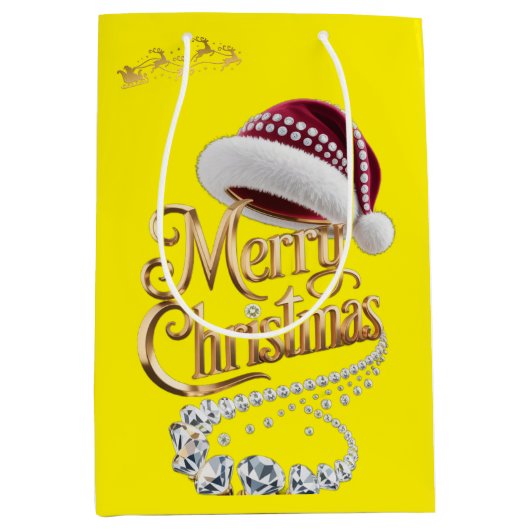Cute Kerstmuts Medium Cadeauzakje (Voorkant)