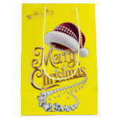 Cute Kerstmuts Medium Cadeauzakje (Achterkant)
