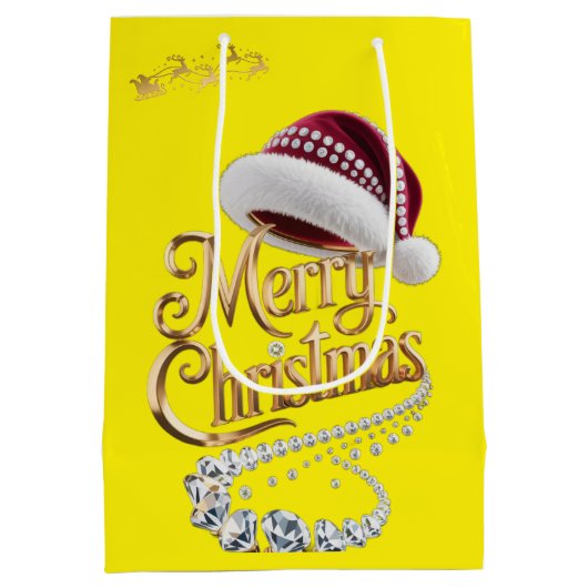 Cute Kerstmuts Medium Cadeauzakje (Achterkant)
