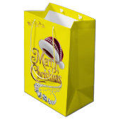 Cute Kerstmuts Medium Cadeauzakje (Achterkant Gekanteld)