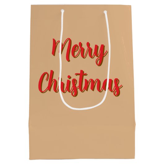 Cute Kerstmuts Medium Cadeauzakje (Achterkant)