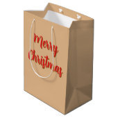 Cute Kerstmuts Medium Cadeauzakje (Achterkant Gekanteld)