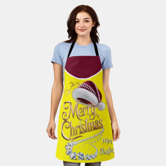 Cute Kerstmuts Schort (Gedragen)