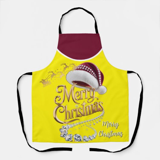 Cute Kerstmuts Schort (Voorkant)