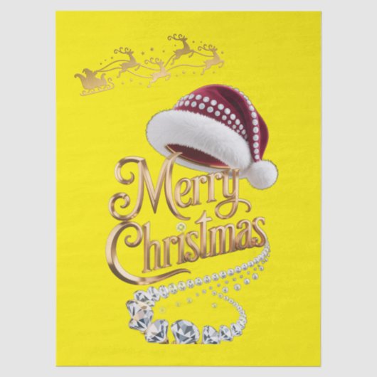 Cute Kerstmuts Tissuepapier (Voorkant)