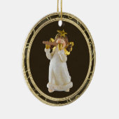 Cute Kerstna die Flute Ornament speelt (Rechts)