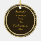 Cute Kerstna die Flute Ornament speelt (Achterkant)