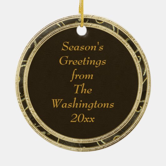 Cute Kerstna die Flute Ornament speelt (Achterkant)