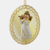 Cute Kerstna die Flute Ornament speelt (Rechts)