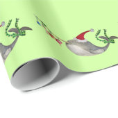Cute KerstNarwhal Cadeaupapier (Rol Hoek)