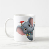 Cute Kerstolifant Koffiemok (Links)