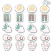 Cute Kerstontbijt Planner Stickers (Voorkant)