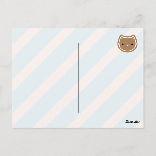 Cute kerstontbijtkoek briefkaart (Achterkant)