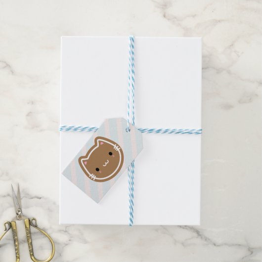 Cute kerstontbijtkoek cadeaulabel (Met Touw)
