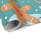 Cute kerstontbijtkoek cadeaupapier (Rol Hoek)