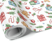 Cute-kerstontbijtkoek Cadeaupapier (Rol Hoek)