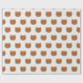 Cute kerstontbijtkoek cadeaupapier (Vlak)