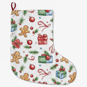 Cute-kerstontbijtkoek Grote Kerstsok (Voorkant)