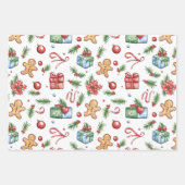 Cute-kerstontbijtkoek Inpakpapier Vel (Voorkant)