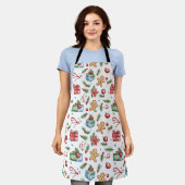 Cute-kerstontbijtkoek Schort (Gedragen)