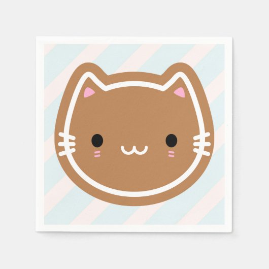 Cute kerstontbijtkoek servet (Voorkant)