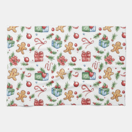 Cute-kerstontbijtkoek Theedoek