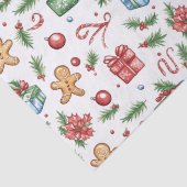 Cute-kerstontbijtkoek Tissuepapier (Detail)