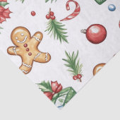 Cute-kerstontbijtkoek Tissuepapier (Detail)