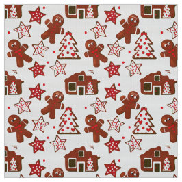 Cute kerstontbijtkoeken Cookies Pattern Stof