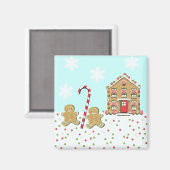 Cute Kerstontbijtkoekjes Magneet (Voorkant / Achterkant)