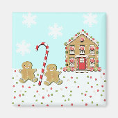 Cute Kerstontbijtkoekjes Magneet (Voorkant)