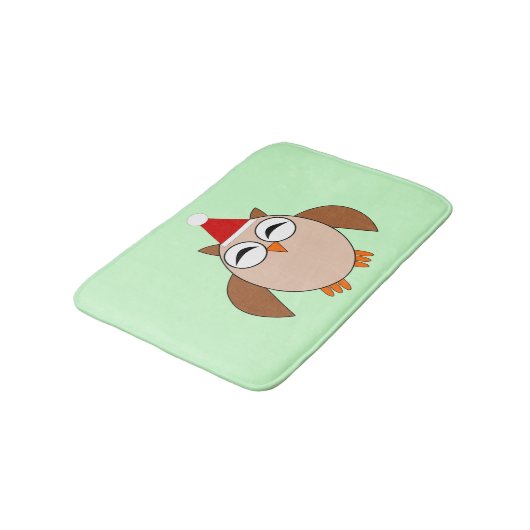 Cute Kerstoowl Bath Mat (Gekanteld)