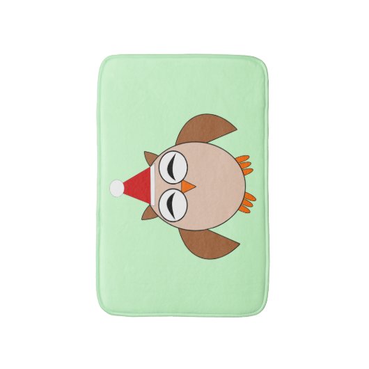 Cute Kerstoowl Bath Mat (Voorkant Verticaal)